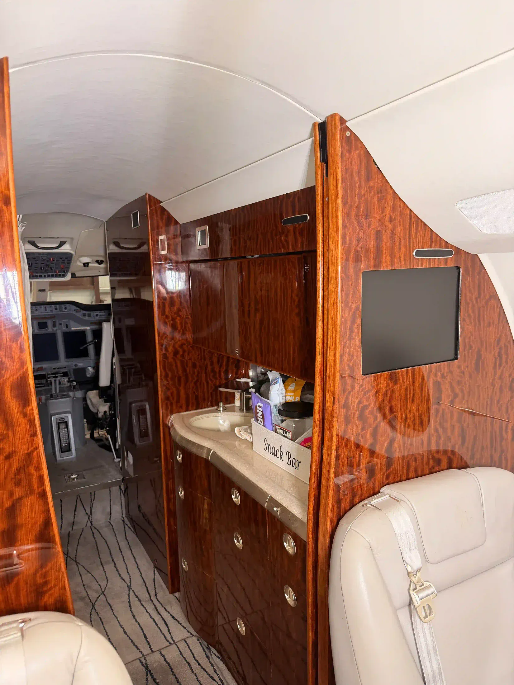 Galley woodwork, interior detail, aircraft detailing in Kansas City, Missouri