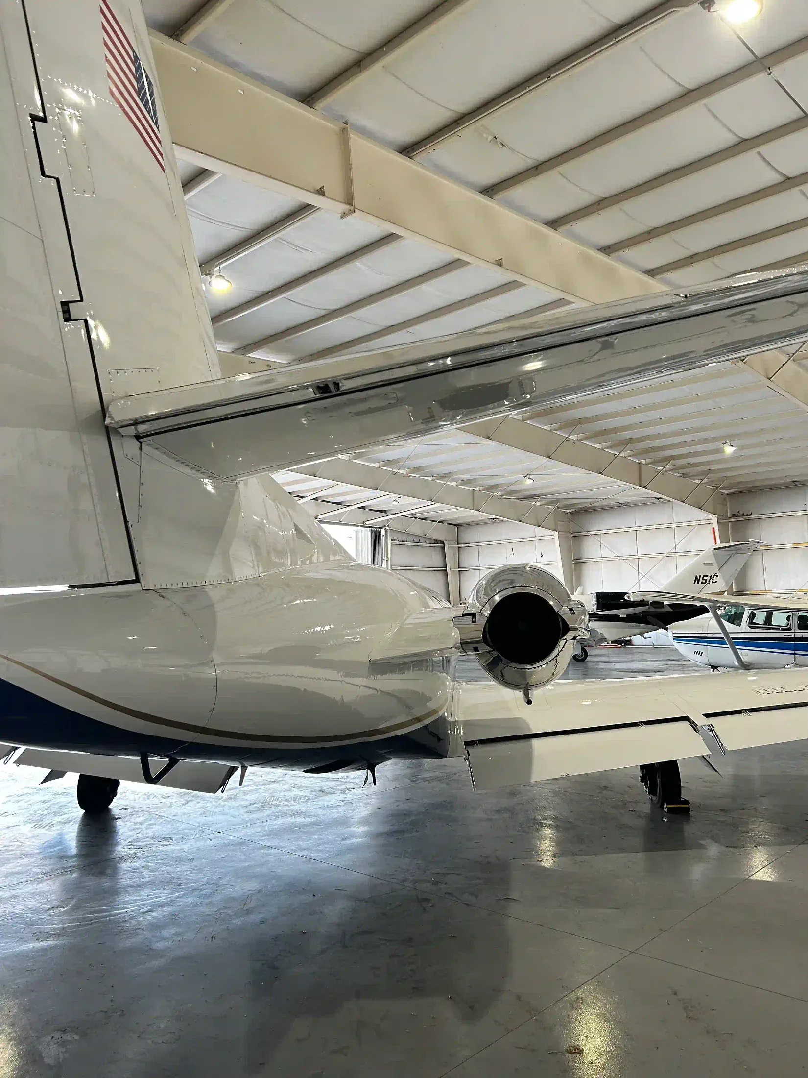 Cessna Citation, exterior detail, aircraft detailing in Kansas City, Missouri (MCI)