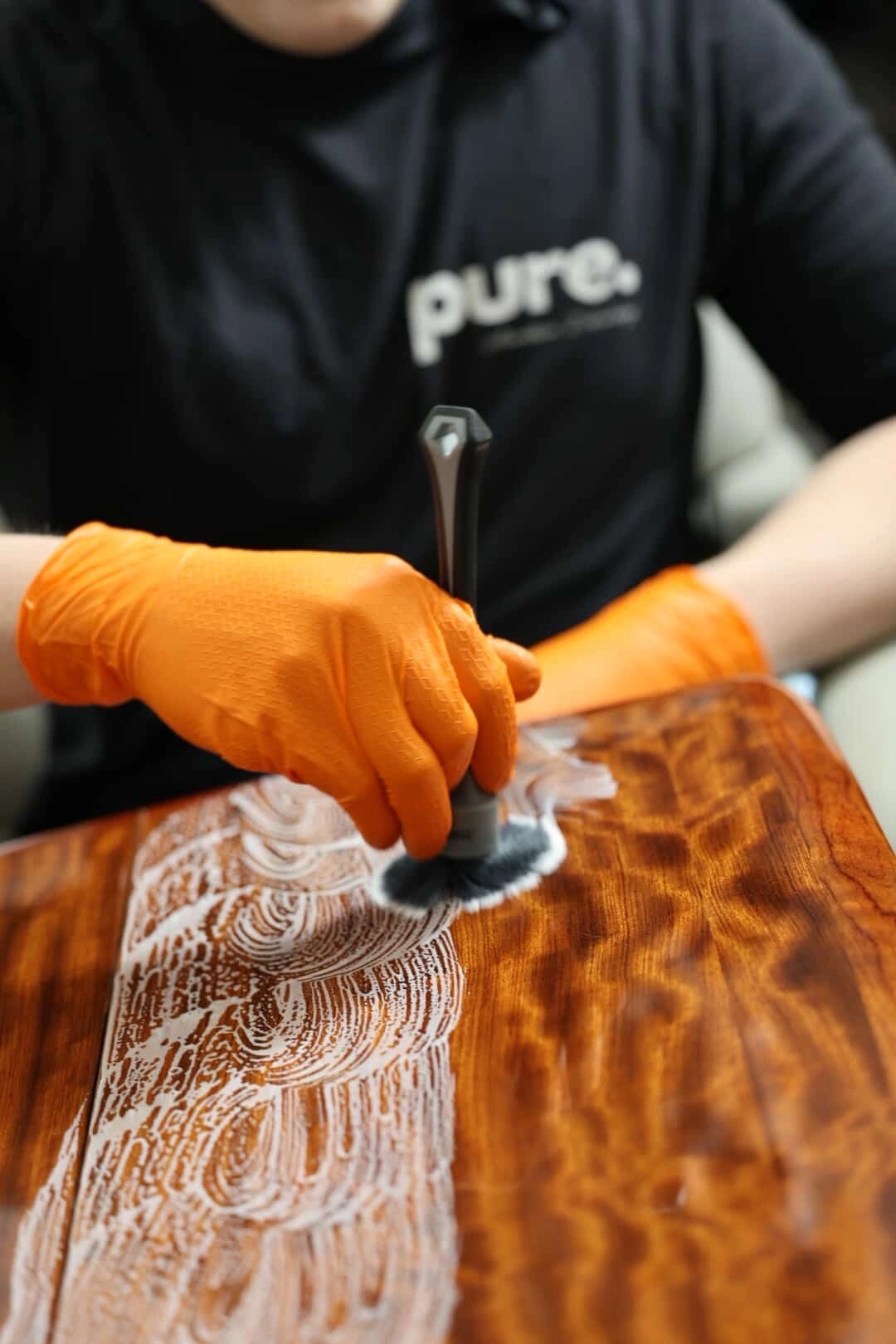 Wood tray table — deep clean